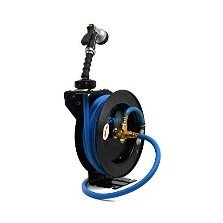 Zephyr Auto Retractable Water Hose Reel with Rubber water hose and spray gun 13MM x 15 Metre Length- Medium Duty